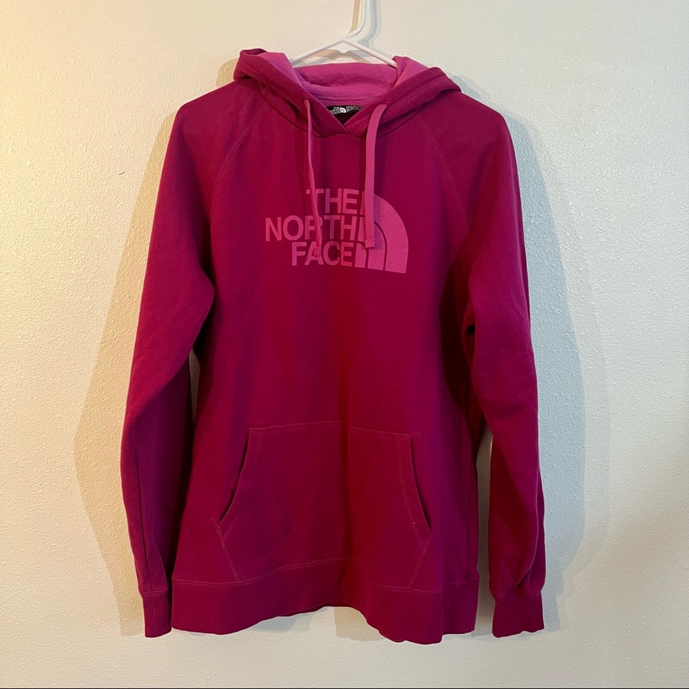 The north face sweatshirt hoodie pink women’s XL pullover